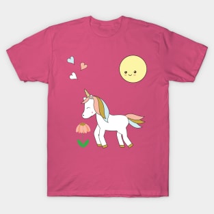 Unicorn and flower T-Shirt